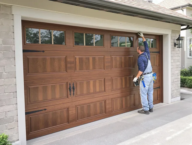 Custom garage door showcase by Griswold Garage Door Repair in Griswold