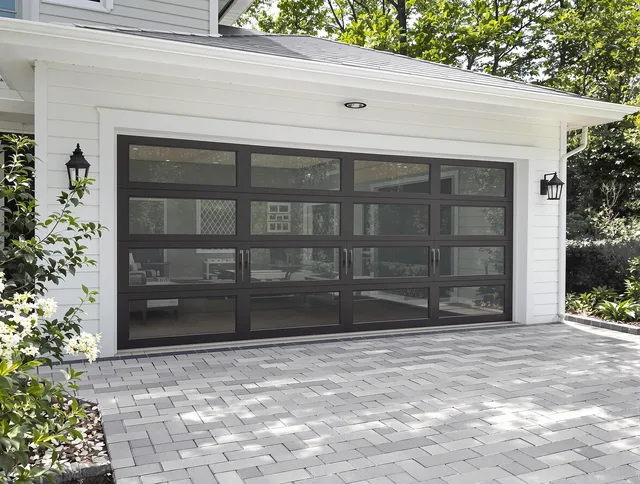 Griswold Garage Door Repair design specialist presenting custom garage door options to Griswold homeowner