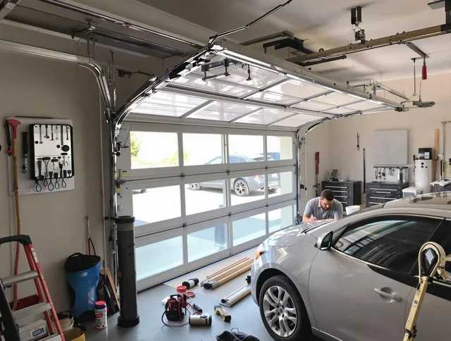 Garage door noise reduction service by Griswold Garage Door Repair in Griswold