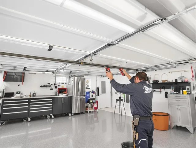 Overhead garage door repair service by Griswold Garage Door Repair in Griswold